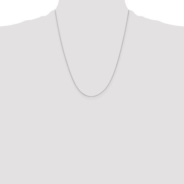 Leslie's 10k White Gold .5mm Baby Box Chain - Image 4