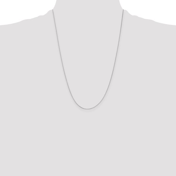 Leslie's 10k White Gold .5mm Baby Box Chain - Image 4