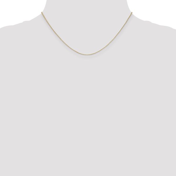 Leslie's 10k .5mm Baby Box with Lobster Clasp Chain - Image 4
