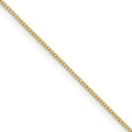 Leslie's 10k .5mm Baby Box with Lobster Clasp Chain
