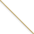 Leslie's 10k .5mm Baby Box with Lobster Clasp Chain