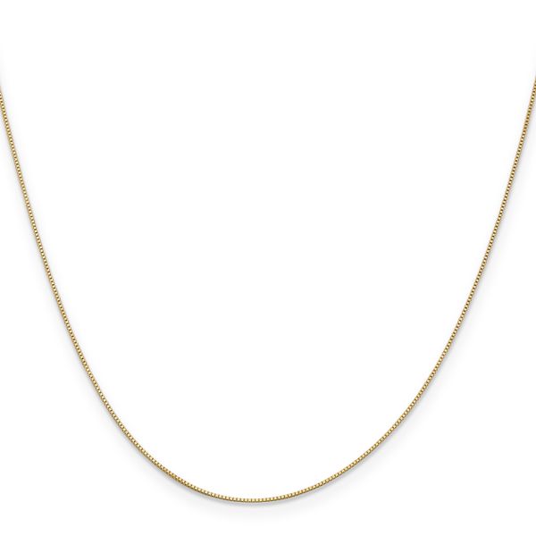 Leslie's 10k .5mm Baby Box with Lobster Clasp Chain - Image 2