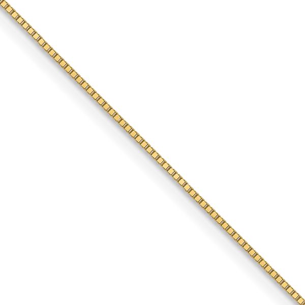 Leslie's 10k .5mm Baby Box with Lobster Clasp Chain