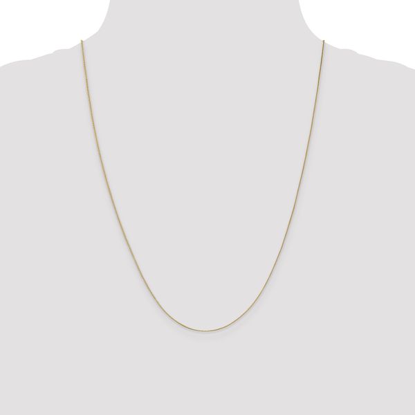 Leslie's 10k .5mm Baby Box with Lobster Clasp Chain - Image 4