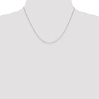 Leslie's 10k White Gold .5mm Baby Box with Lobster Clasp Chain - Image 4