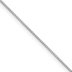 Leslie's 10k White Gold .5mm Baby Box with Lobster Clasp Chain