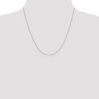 Leslie's 10k White Gold .5mm Baby Box with Lobster Clasp Chain - Image 4