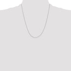 Leslie's 10k White Gold .5mm Baby Box with Lobster Clasp Chain - Image 4
