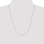 Leslie's 10k White Gold .5mm Baby Box with Lobster Clasp Chain - Image 4
