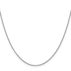 Leslie's 10k White Gold .9mm Box Chain - Image 2