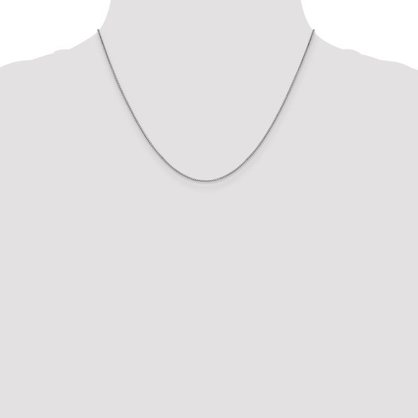 Leslie's 10k White Gold .9mm Box Chain - Image 4