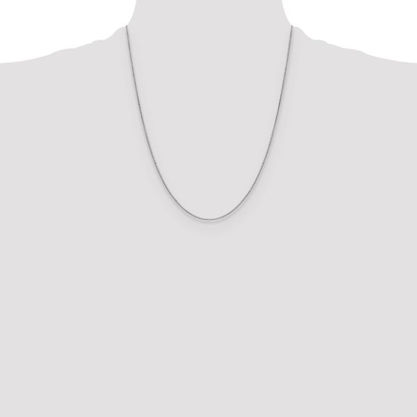 Leslie's 10k White Gold .9mm Box Chain - Image 4