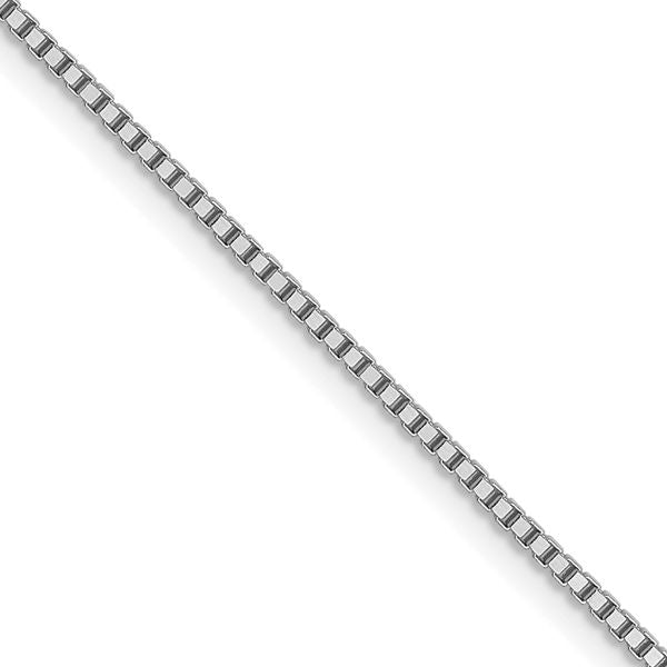 Leslie's 10k White Gold .9mm Box Chain