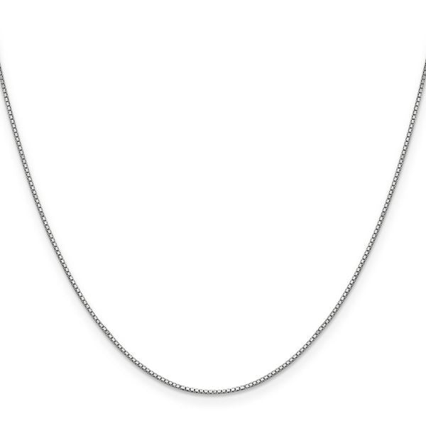 Leslie's 10k White Gold .9mm Box Chain - Image 2