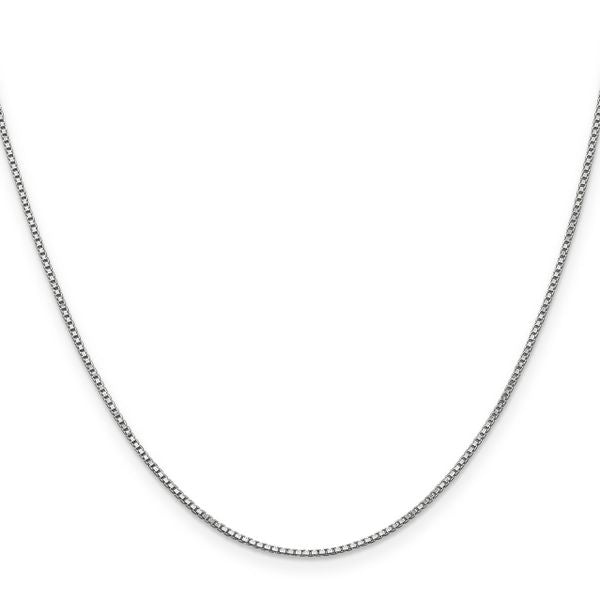Leslie's 10k White Gold 1mm Box Chain - Image 2