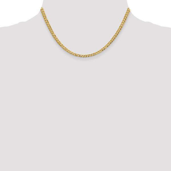 Leslie's 10k 3.7mm Lightweight Flat Cuban Chain - Image 4