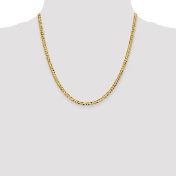 Leslie's 10k 3.7mm Lightweight Flat Cuban Chain - Image 4
