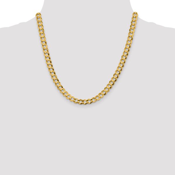 Leslie's 10k 7.2mm Lightweight Flat Cuban Chain - Image 4