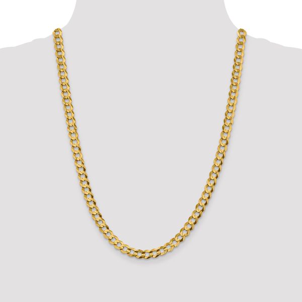 Leslie's 10k 7.2mm Lightweight Flat Cuban Chain - Image 4