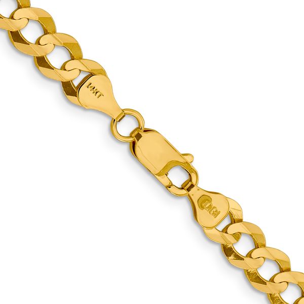 Leslie's 10k 7.2mm Lightweight Flat Cuban Chain - Image 3