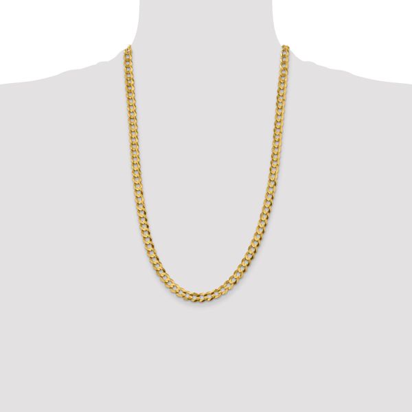 Leslie's 10k 7.2mm Lightweight Flat Cuban Chain - Image 4