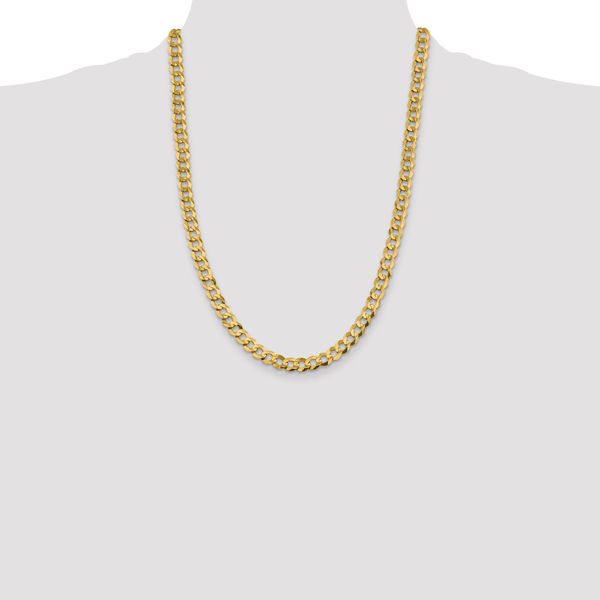 Leslie's 10k 8.3mm Lightweight Flat Cuban Chain - Image 4