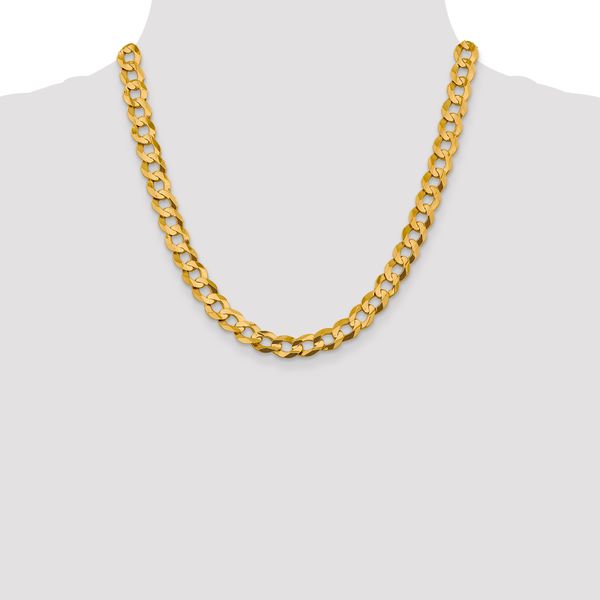 Leslie's 10k 9.4mm Lightweight Flat Cuban Chain - Image 4