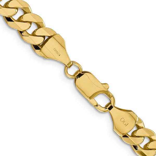 Leslie's 10k 8.25mm Flat Beveled Curb Chain - Image 3