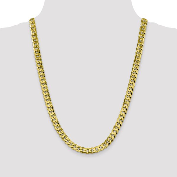 Leslie's 10k 8.25mm Flat Beveled Curb Chain - Image 4