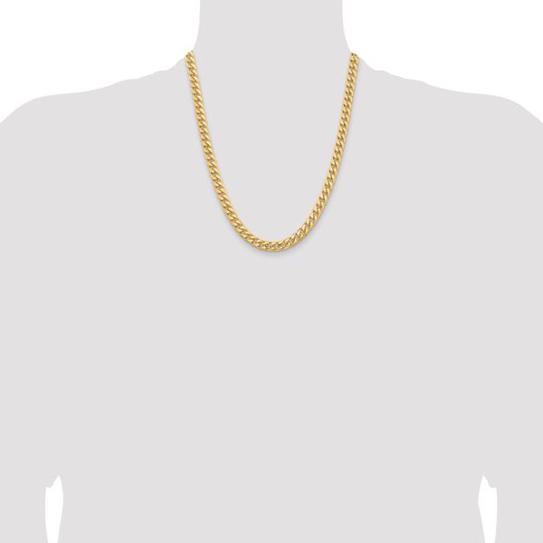 Leslie's 10k 6.75mm Solid Miami Cuban Chain - Image 4