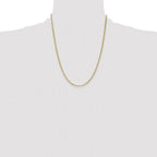 Leslie's 10k 2.5mm Semi-Solid Figaro Chain - Image 4