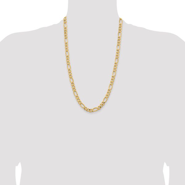 Leslie's 10k 8.5mm Semi-Solid Figaro Chain - Image 4