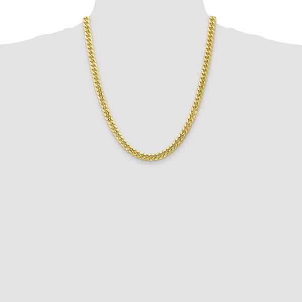 Leslie's 10k 6.75mm Semi-Solid Miami Cuban Chain - Image 4
