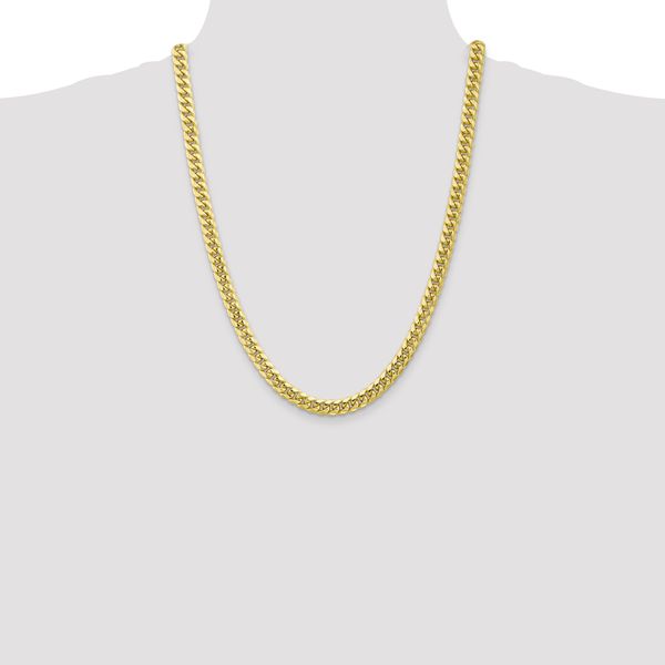 Leslie's 10k 6.75mm Semi-Solid Miami Cuban Chain - Image 4