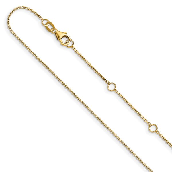 Leslie's 10k .8mm D/C Round Cable 1in+1in Adjustable Chain