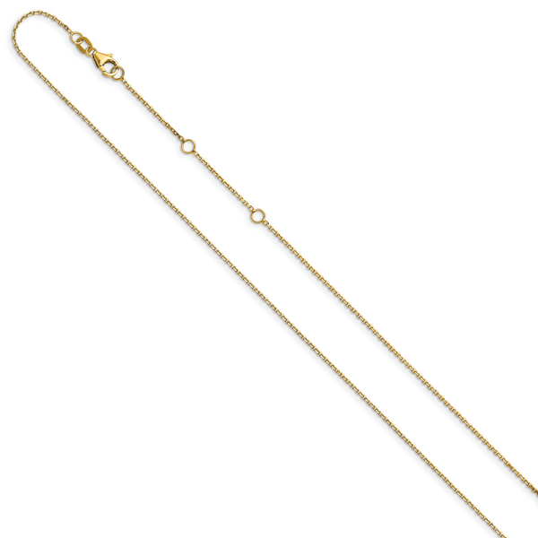Leslie's 10k .8mm D/C Round Cable 1in+1in Adjustable Chain - Image 2
