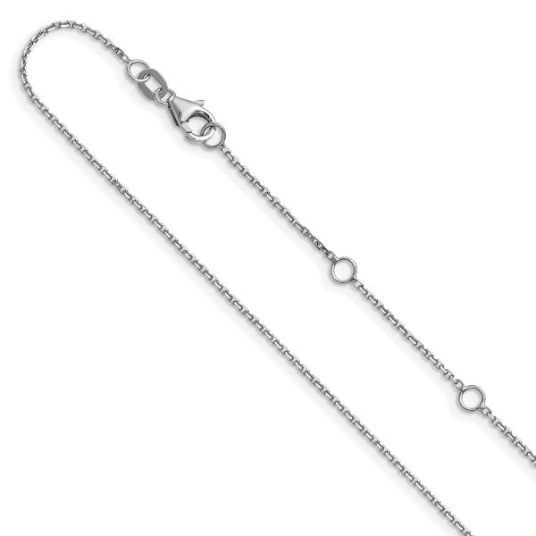 Leslie's 10k WG .8mm D/C Round Cable 1in+1in Adjustable Chain
