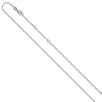 Leslie's 10k WG .8mm D/C Round Cable 1in+1in Adjustable Chain - Image 2