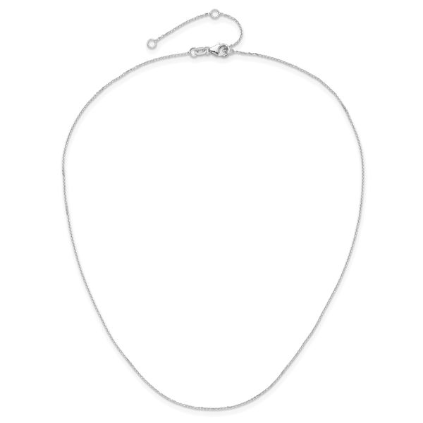 Leslie's 10k WG .8mm D/C Round Cable 1in+1in Adjustable Chain - Image 4