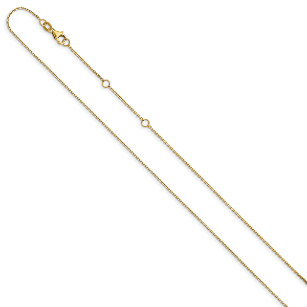 Leslie's 10k .95mm D/C Round Cable 1in+1in Adjustable Chain - Image 2