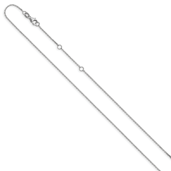 Leslie's 10k WG .95mm D/C Round Cable 1in+1in Adjustable Chain - Image 2
