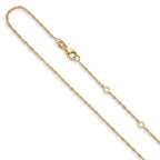 Leslie's 10k 1.25mm Singapore 1in+1in Adjustable Chain