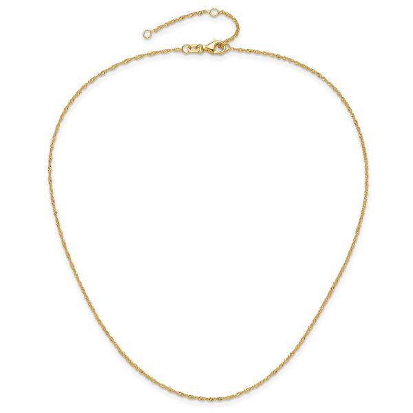 Leslie's 10k 1.25mm Singapore 1in+1in Adjustable Chain - Image 4
