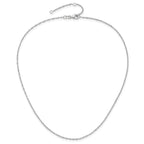 Leslie's 10k White Gold 1.25mm Singapore 1in+1in Adjustable Chain - Image 4