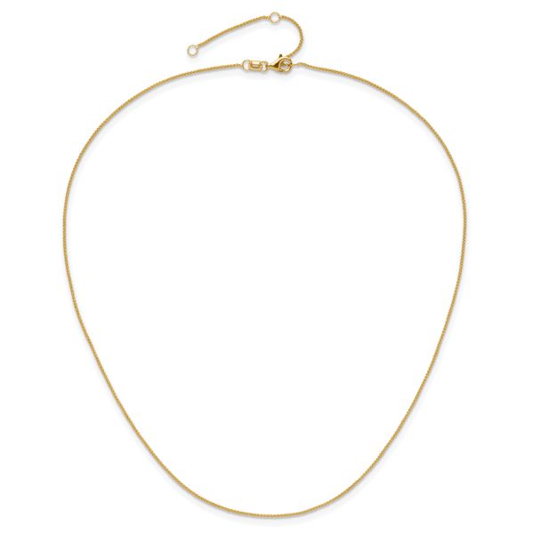 Leslie's 10k .8mm Baby Spiga 1in+1in Adjustable Chain - Image 4