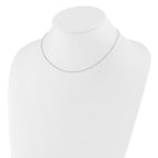 Leslie's 10k White Gold .8mm Baby Spiga 1in+1in Adjustable Chain - Image 3