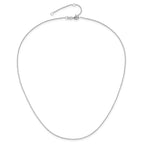 Leslie's 10k White Gold .8mm Baby Spiga 1in+1in Adjustable Chain - Image 4
