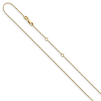 Leslie's 10k .7mm Box 1in+1in Adjustable Chain - Image 2
