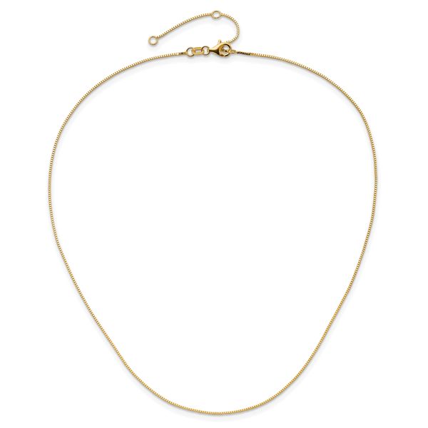 Leslie's 10k .7mm Box 1in+1in Adjustable Chain - Image 4