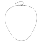 Leslie's 10k White Gold .7mm Box 1in+1in Adjustable Chain Adjustable - Image 4